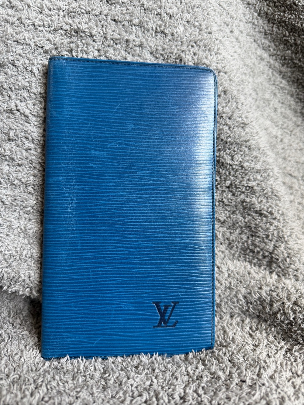 Louis Vuitton Blue Textured Epi Leather Travel Wallet
